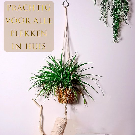 Set van 3 Stuks Macrame Plantenhangers Handmade Planthanger