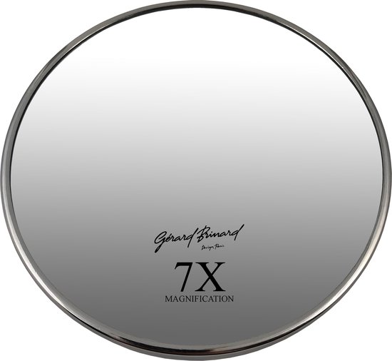 Gérard Brinard Maquillage Miroir à ventouse argent Ø16cm Grossissement 7x