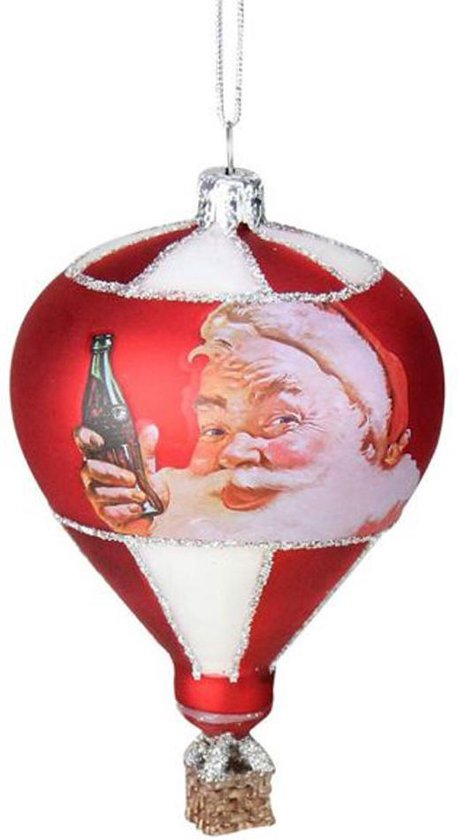 Afdaling Is aan het huilen Reparatie mogelijk Coca-Cola Dubbelzijdige Luchtballon Glazen Kerst Ornament | bol.com