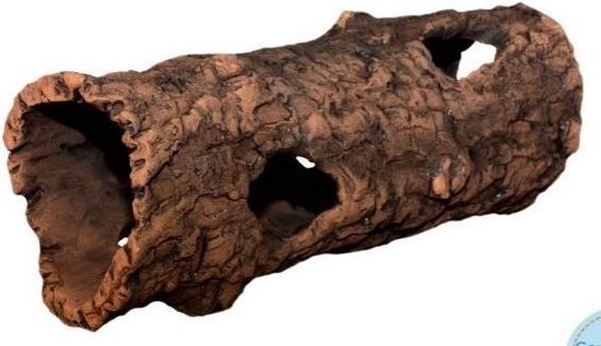 Foto: Ceramicnature terrarium log 12 cm keramiek bruin