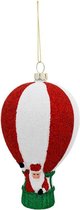 Oneiro's luxe kersthanger CHRISTMAS – 17 x 8 x 2.5 cm-  kerstbal - luxe verpakking – kerstcollectie – kerstdecoratie – kerstboomhanger – kerstversiering – rood – zwart – groen - wit