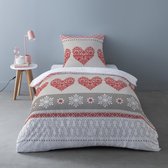 Luxe Flanel dekbedovertrek 1 persoons Coeur de Dentelle