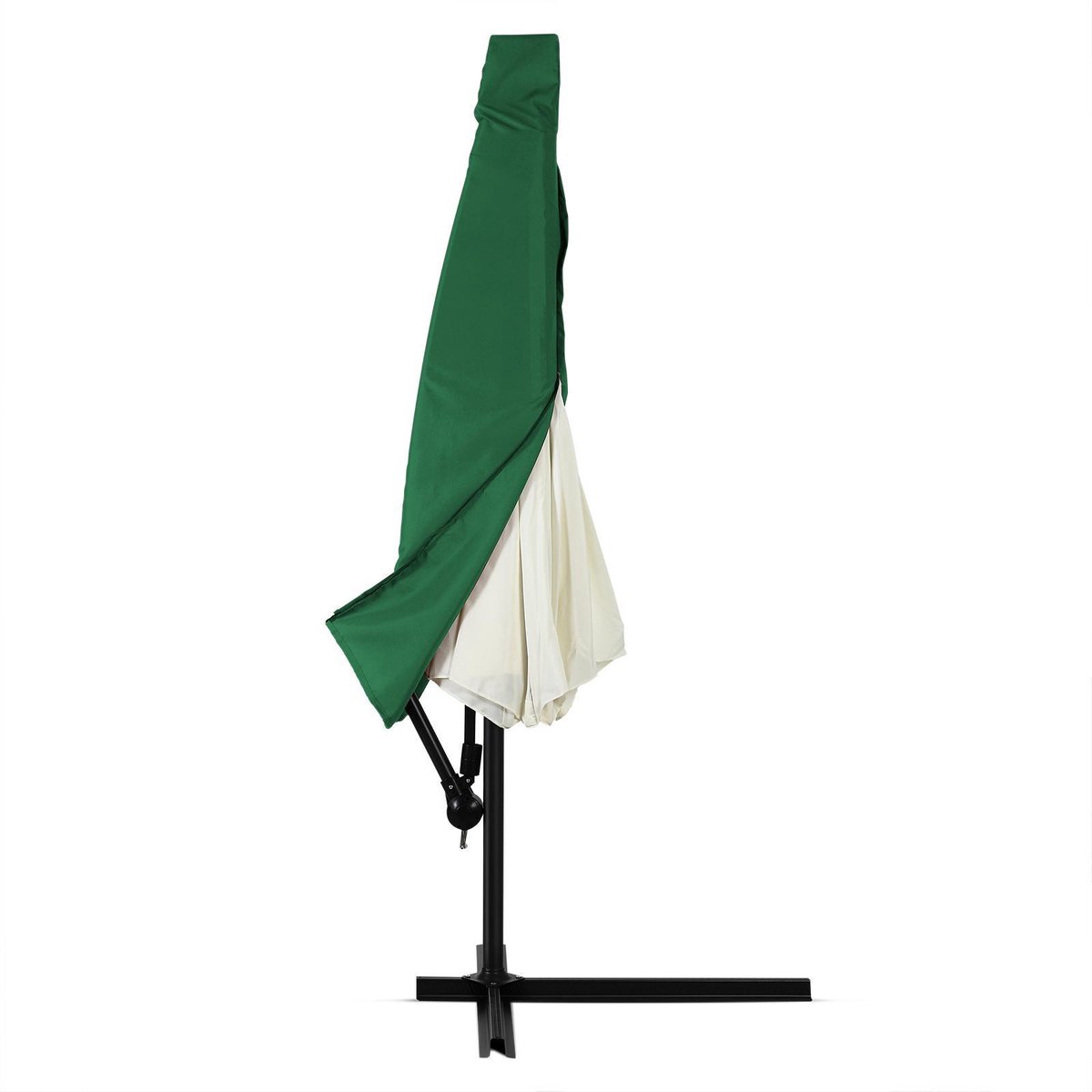 Verdelux Zweefparasolhoes Verdelux 270x ca 45 cm - Geschikt voor breedte 350 - 600 CM - groen met trekkoord