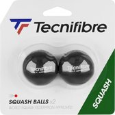 Tecnifibre squashballen rode stip (2stuks)