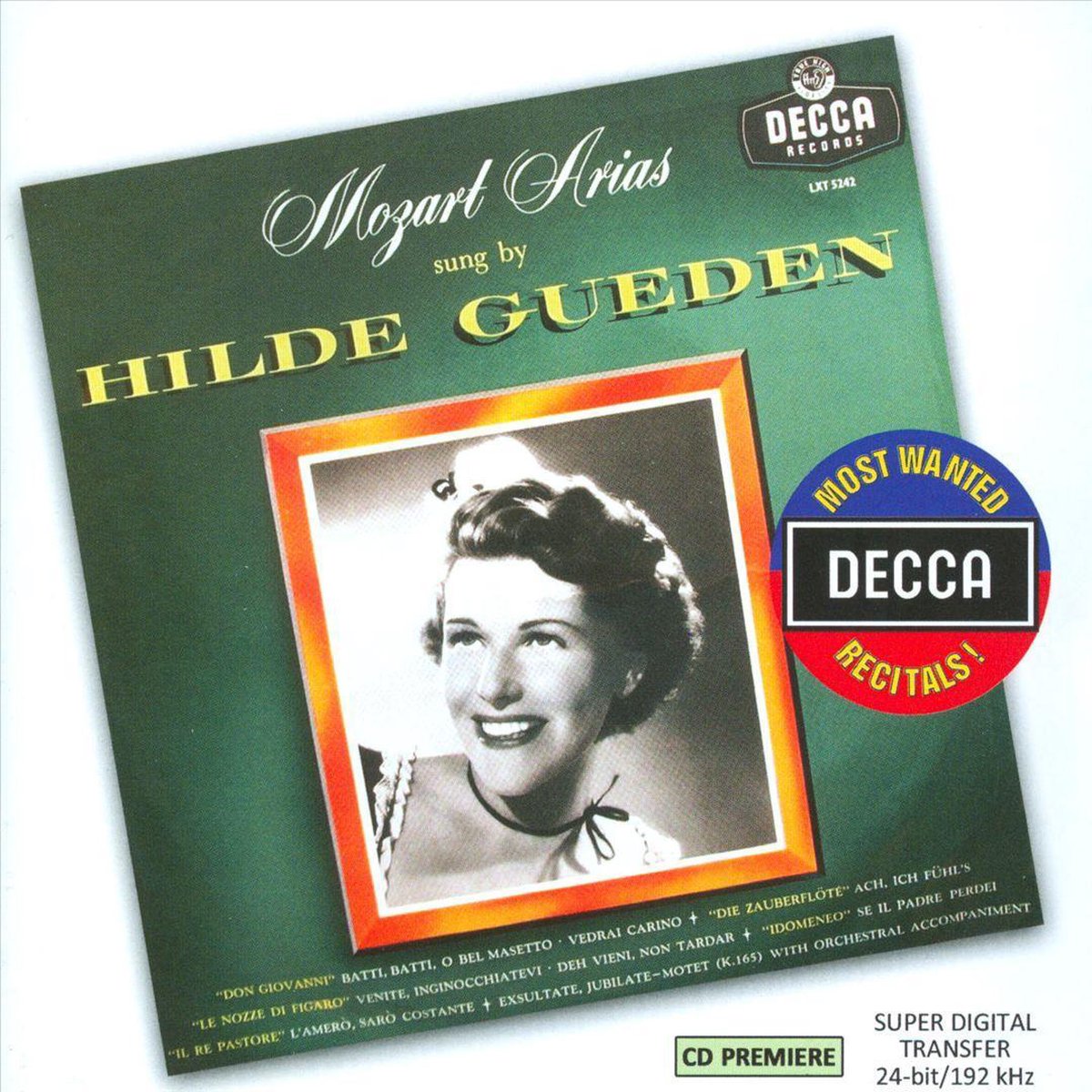 Mozart Arias Sung By Hilde Gueden