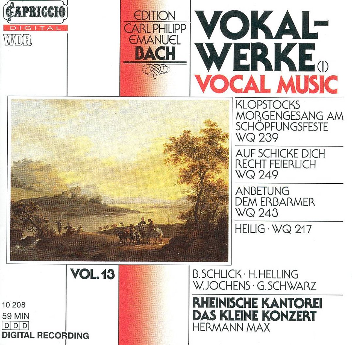 C.P.E. Bach: Vocal Music, Vol. 1