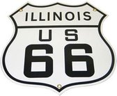Route 66 Illinois Emaille Bord 12" / 30 cm