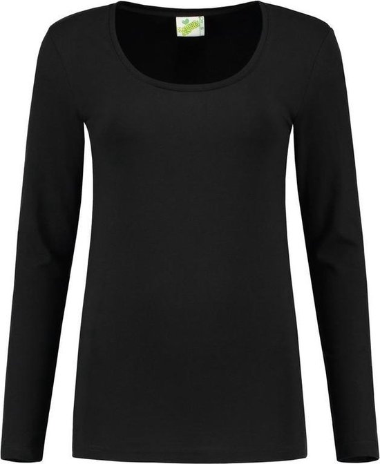 Fantastisch ondergronds vervolging Bodyfit dames shirt met lange mouwen M zwart | bol.com