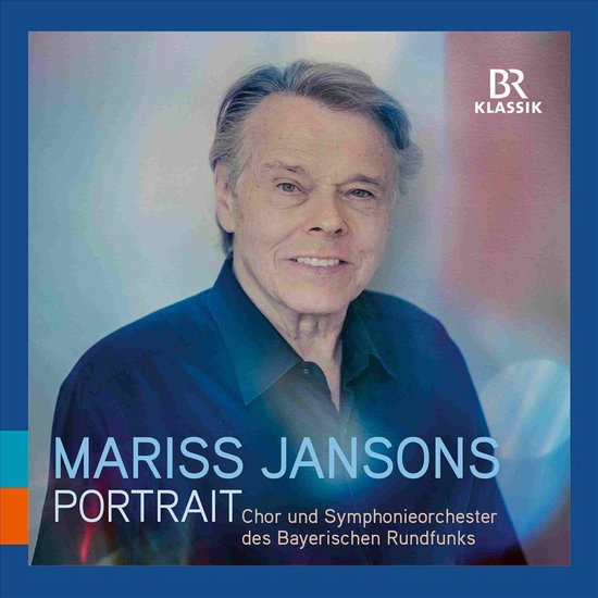 Mariss Jansons, portret van de dirigent, met tekst "MARISS JANSONS PORTRAIT"