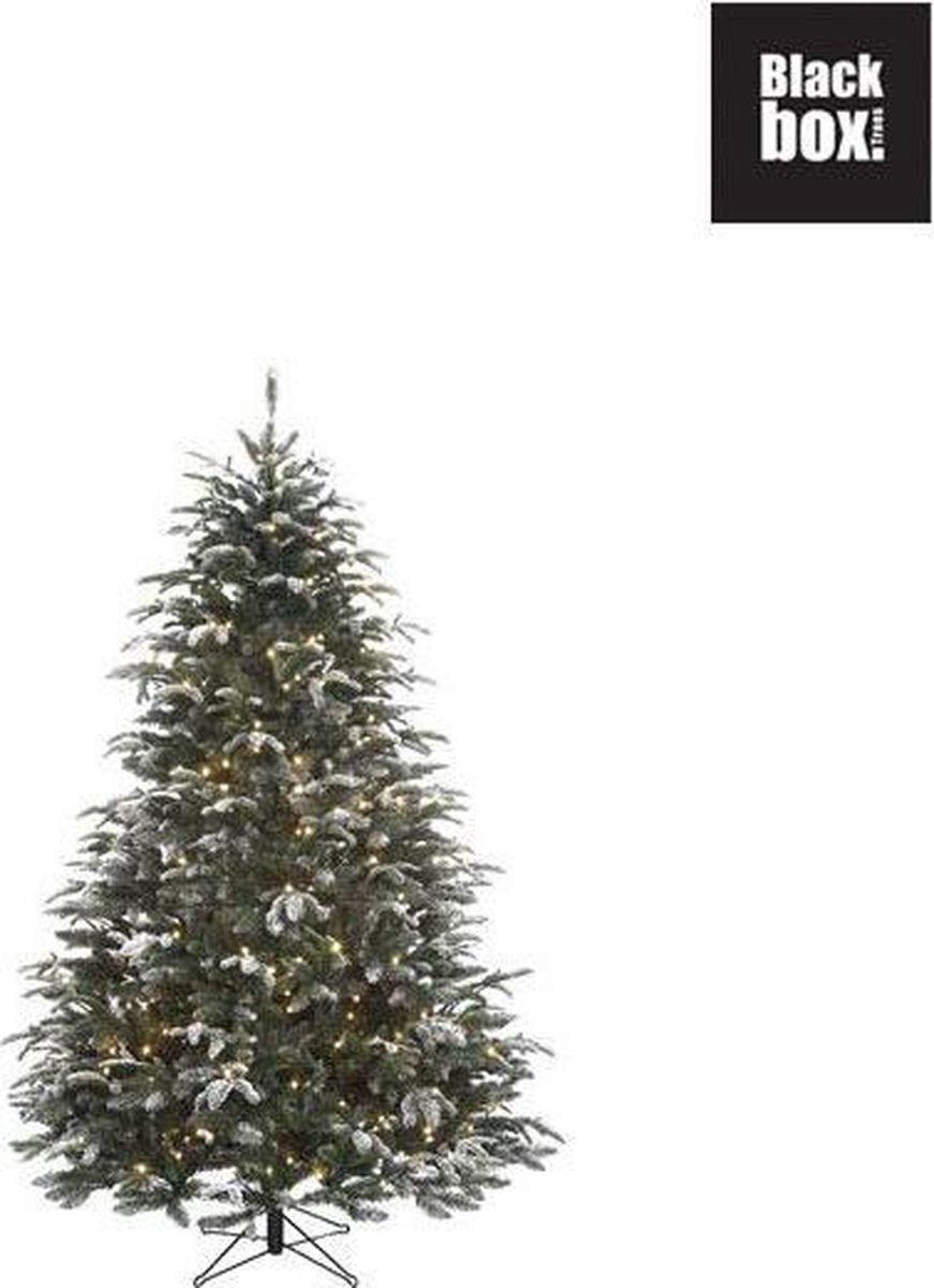 Black Frosted kerstboom - groen - 155 cm - incl. LED | bol.com