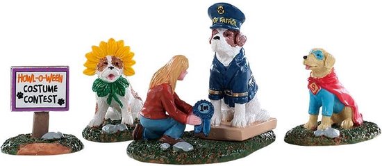 Lemax - Howl-o-ween Contest -  Set Of 4 - Kersthuisjes & Kerstdorpen