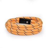 Bracelet Surfer Corde avec Fermeture Magnétique Galeara NOA Double 19,5cm Homme et Femme orange