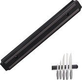 Relaxdays magneetstrip - wandmontage - 33 cm breed - zwart - messenmagneet - gereedschap