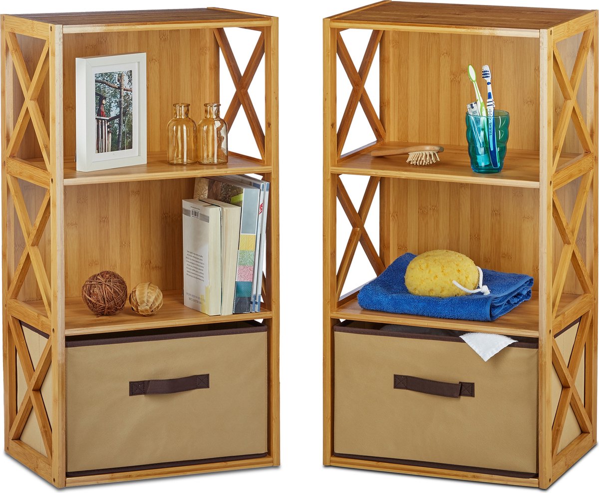 Atmosphera - rek met 3 manden Serena - beige