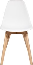 QUVIO stoel Tomasso van kunststof en hout / Eetkamerstoelen / Woonkamerstoelen / Stoel  / Zetels / Keukenstoelen / Stoel / Fauteuils - Wit