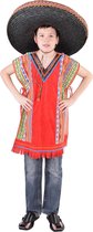 Magic Design Poncho Inca Jongens Polyester Rood One-size