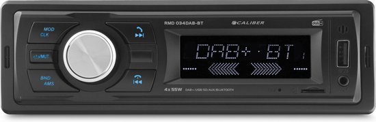 Caliber Autoradio USB, DAB+ en FM Radio DIN 4 x 55 Watt Vermogen... bol.com