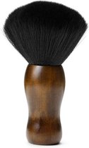 Men's Grooming Barber Pro Wooden Neck Brush vintage stylism - Nekkwast Bruin Houten Handvat