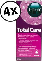 Blink TotalCare solution 4 x 120 ml + 4 x lenshouders - voordeelverpakking lenzenvloeistof