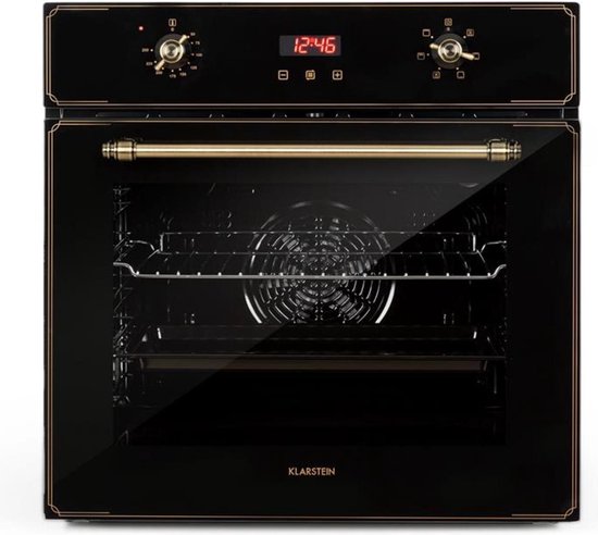 weerstand bieden Dan een vergoeding Elizabeth inbouw oven retro-design 6 functies 50-250°C zwart | bol.com