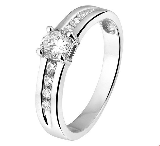 The Jewelry Collection Ring Zirkonia - Zilver