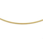 The Jewelry Collection Collier goud met zilveren kern Omega Rond 1,4 mm
