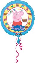 Ballon Hélium Peppa Pig , Happy Anniversaire 43cm vide