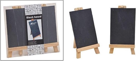 Tableau Craie Marqueur Tableau Blanc Et Noir 2 En 1 25x40cm - Cadre Bois - Craie Marqueur Gomme - Bar Café Tableau Menu Restaurant