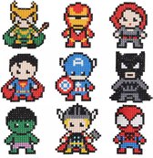 Diamond painting | stickers | superhelden | 9 figuren