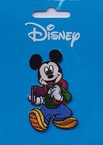 stoffenapplicatie van disney mickey mouse naar school