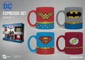 DC Comics pack 4 mugs Espresso Uniforms