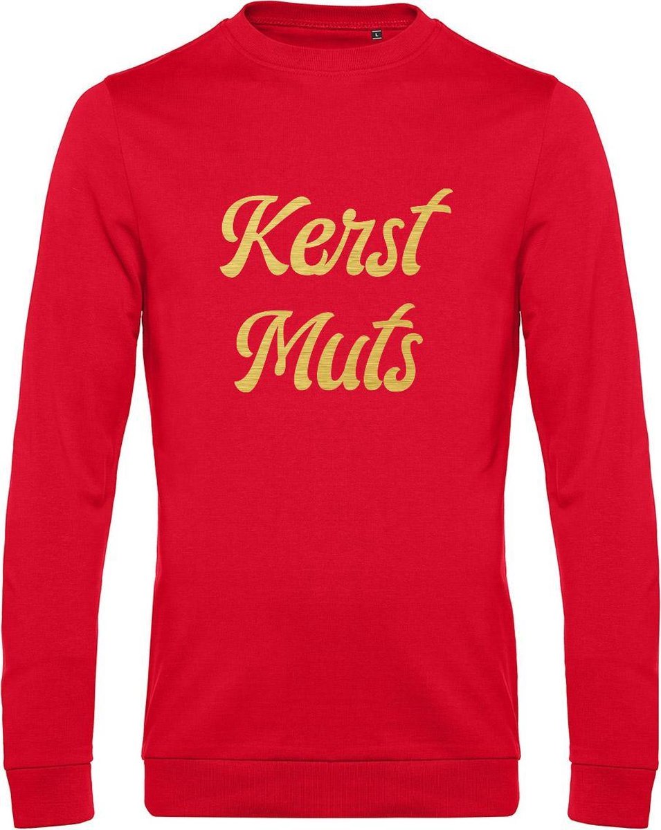 Sweater met opdruk “Kerst Muts” Rode sweater met goudkleurige opdruk. Een echt leuke, maar vooral foute kersttrui! op Prijzenvolger.com