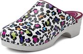 Clog met Buigzame PU Loop Zool Panter Kleur | Medische klompen | Bighorn - 5030 | Maat 36