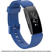 Blauw Siliconen Bandje geschikt voor Fitbit Inspire / Inspire 2 / Inspire HR – Maat M – blue rubber smartwatch strap - Polsbandje
