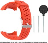 Oranje siliconen bandje voor de Polar M400 en M430 – Maat: zie maatfoto - horlogeband - polsband - strap - siliconen - rubber - orange