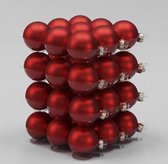 36 glasballen/cap rood mat 57mm | Kerst | Kerstballen