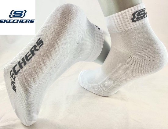 Skechers - Chaussettes Quarter - Hommes / Femmes - Tissu éponge - Comfort Board - Wit - 47-49