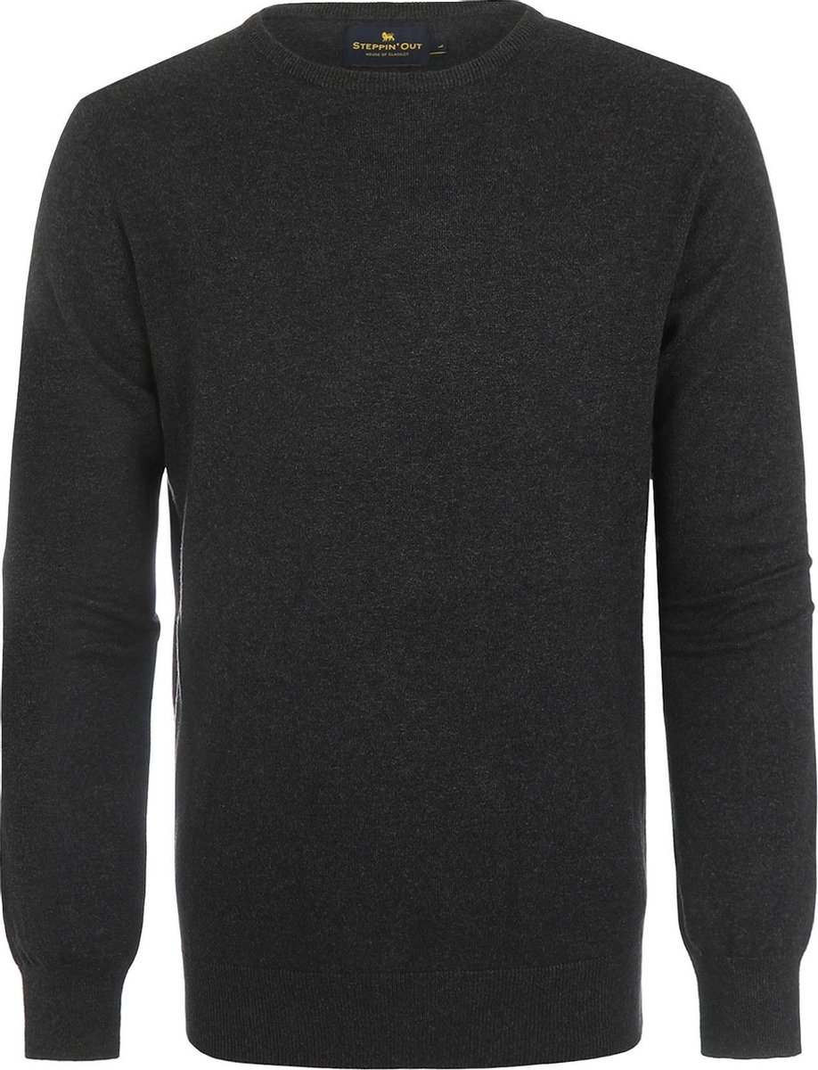 Steppin' Out Mannen Trui Cotton cashmere crew neck Grijs Katoen Maat: XXL