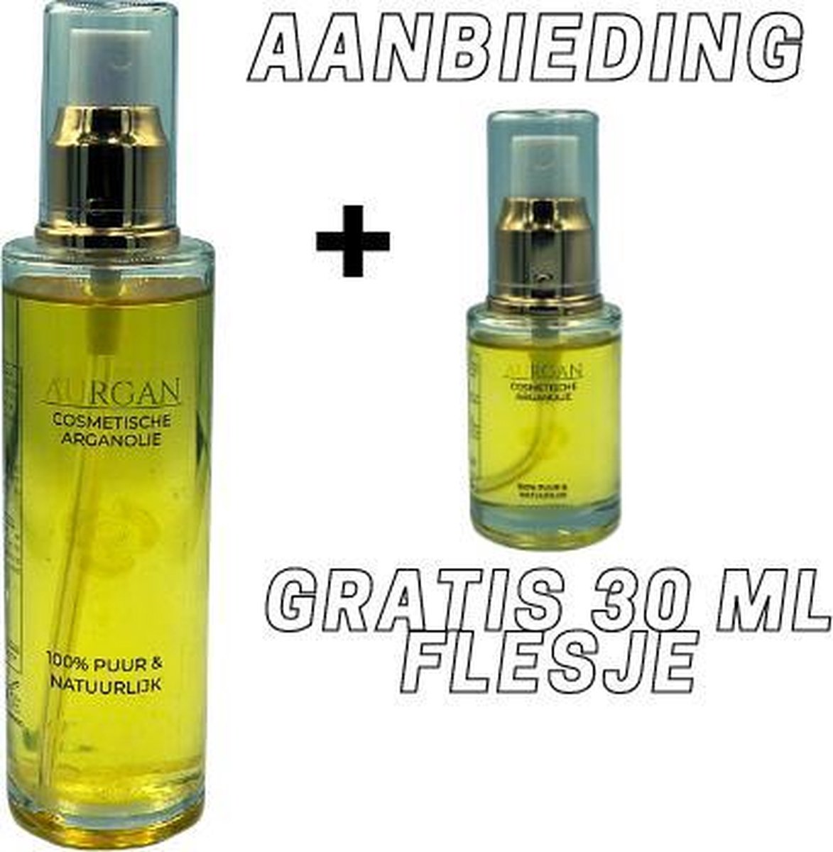 Arganolie - 100% Natuurlijk & pure Argan haar | 100 mL argan flesje voor huid - verzacht & versterkt het huid | AANBIEDING 100mL + 30 mL pure arganoil | Huid- & Haarolie - Massageolie | 30 mL flesje Makkelijk meenemen