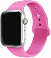 Siliconen polsband Voor Apple Watch Series 1, 2, 3, 4, 5 | 38/40 MM | Armband voor iWatch | Barbie Roze | Maat: S/M