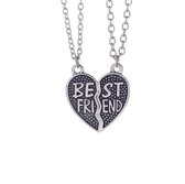 Kasey Vriendschapsketting - bff ketting voor 2 - 2 stuks - Best friend hart