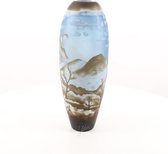 Vaas - Cameo stijl - winterlandschap - Art Nouveau - 45,8cm hoog