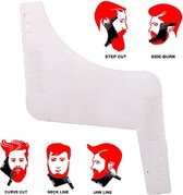 Baard styler | baard shaper | baardkam | scheerkam | 2 zijdig | transparant