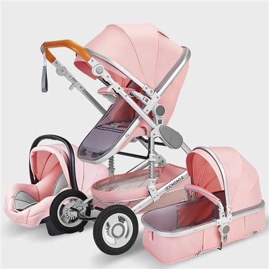 sarcoom eerlijk Alabama Baby Pro Max® Luxe Baby Buggy 3 in 1 | Baby Wagen | Kinderwagen met stoel  en wieg |... | bol.com
