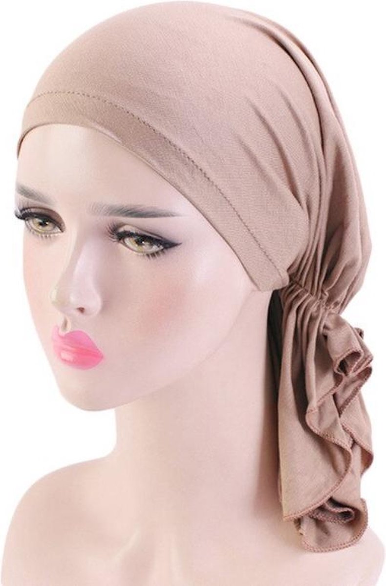 Cabantis Hijab Hoofddoek|Hoofddeksel|Islamitisch|Tulband|Muts|Katoen|Beige