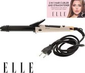 Elle - Krul&Stijltang - 50 watt - Generous Edition - Fashion - Haarlijn - Luxery Fashion - Stylen én krullen - 2 in 1 - stijl- en krultang - professioneel haar stijlen - snel haar krullen - L