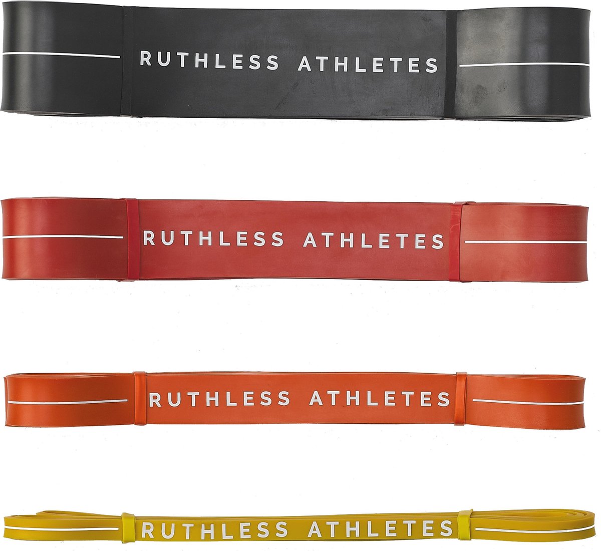 Resistance Bands pro - Ruthless Athletes - Power Bands - Grote Weerstandsbanden Set - Grote Fitness Elastiek - Resistance Band Set - Calisthenics - Weerstandsbanden Pull Up - Thuis Sporten - Sportartikelen