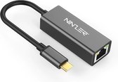 Ninzer USB-C naar Internet / Ethernet LAN Netwerk Adapter - Zilver