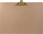 LPC  Klembord - clipboard - hout/mdf/hardboard - A3 liggend -145 mm butterfly klem goud