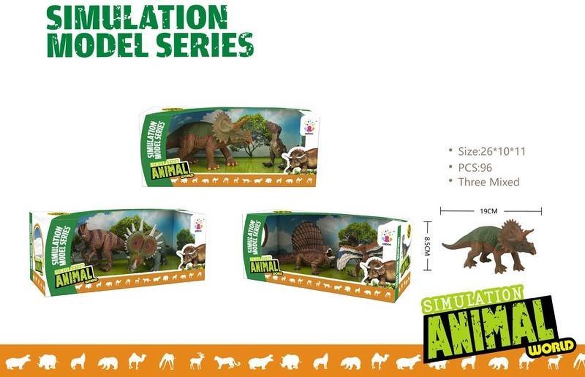 2 + 1 gratis Dinosaurusset met verschillende dino's